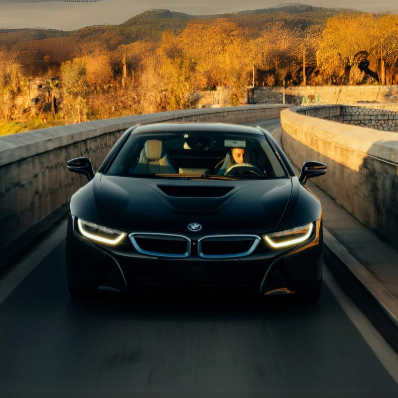 BMW i8 rental in Athens Greece - Main view